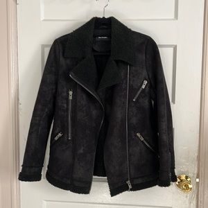 The Kooples shearling moto jacket